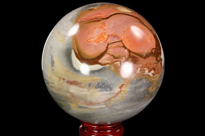 Polished Polychrome Jasper Sphere - Madagascar #88547